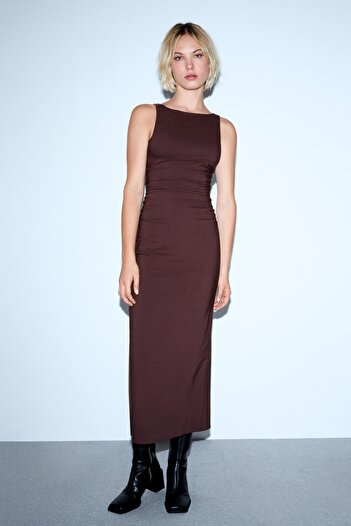 Bershka Bengaline midi dress