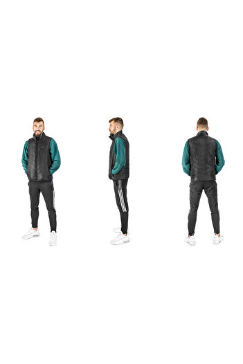 Other Black USB Heated Vest for Women and Men, Sleeveless Padded Jacket Size L