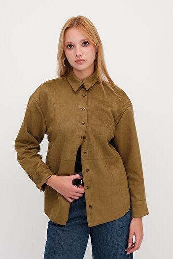 Addax Buttoned Suede Shirt G17550