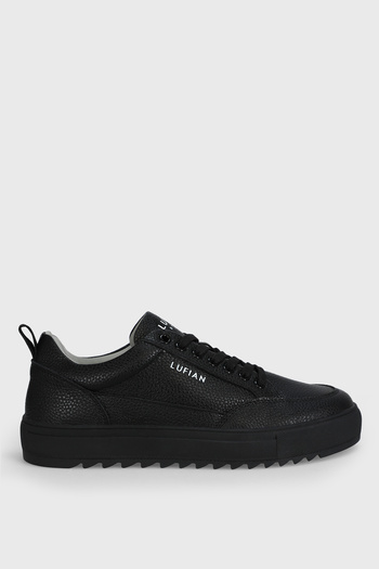 Lufian Philip Men's Leather Sneaker Shoes Black