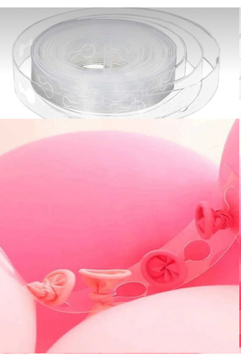 BALON DİYARI 60 Pieces Skin Color Pink Gold Transparent Balloon Chain Set