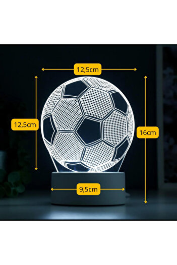 Other 3D LED Night Light Ball Shape Desk Lamp Decorative Kids Touch USB + Remote Control