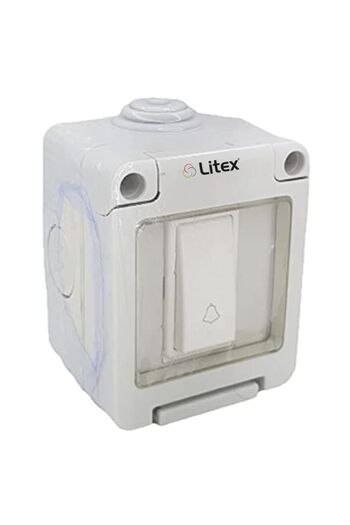 Generic LITEX Outdoor Waterproof Bell Switch – IP55 Weatherproof Wall Mounted Electrical Switch