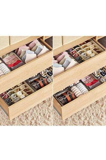 Other Closet Drawer Organizer, 4-in-1 Foldable Compartment Underwear Set