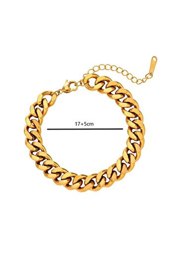 Inovius - Women's Bracelet, Infinity Links, 18K Gold Plated Steel - 87354-0