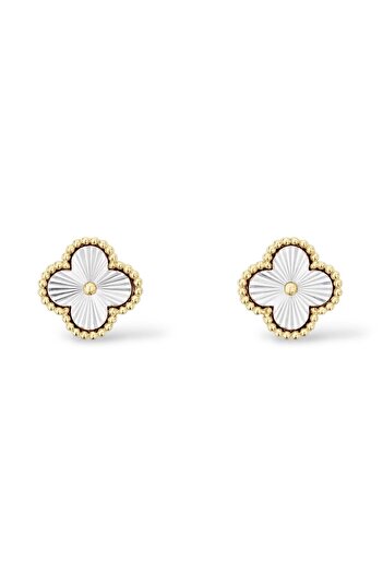neslyaccessories Double Color Vip Series Clover Motif Earrings