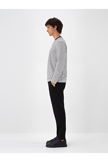 Xint Erkek Siyah Pamuk Dokulu Slim Fit Jogger Pantolon