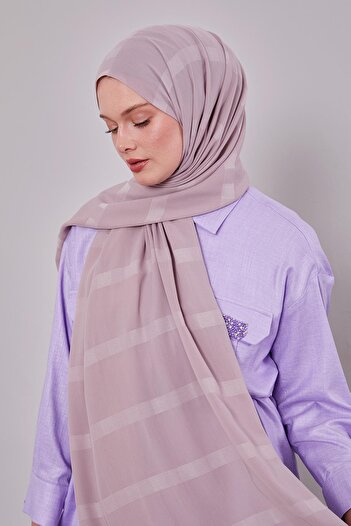 Levidor Lilac Self-Striped Dream Shawl