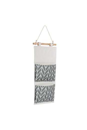 SHOPIENS Wall-mounted hanging support Shopiens® with 2 compartments, gray, 20.5x44.5 cm