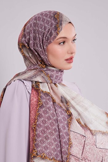 Levidor Rose Mixed Pattern Cotton Shawl