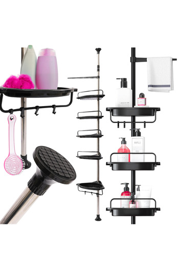 Other Corner Bathroom Shelf, Telescopic Adjustable Shower Caddy, 4 Tier Heavy Duty