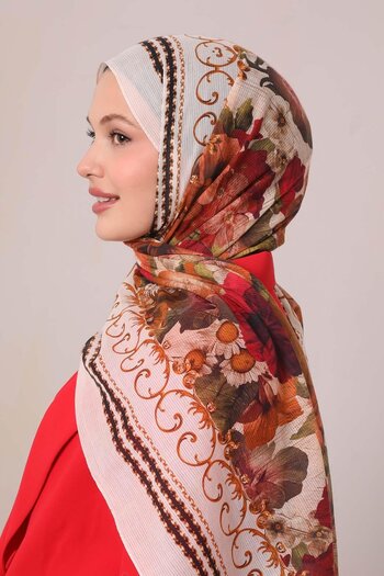 Levidor Cream Varak Pattern Cotton Shawl