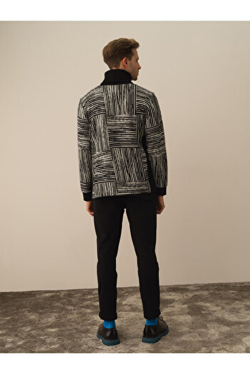 Xint Erkek Siyah Pamuk Dokulu Slim Fit Jogger Pantolon