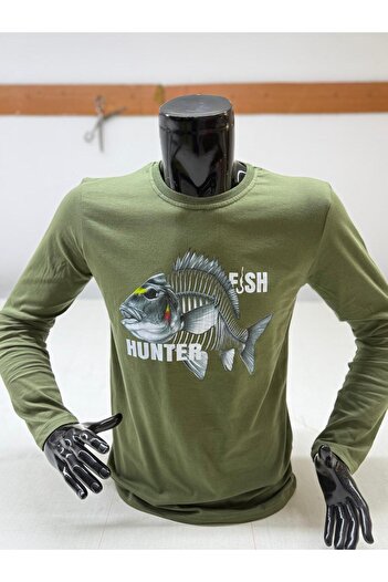 HT Outdoor Our Model Is a 100% Cotton Long-Sleeved T-Shirt with a Goby Fish Pattern.