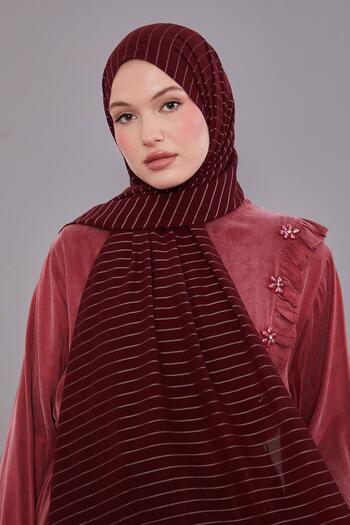 Levidor Purple Striped Cazz Shawl