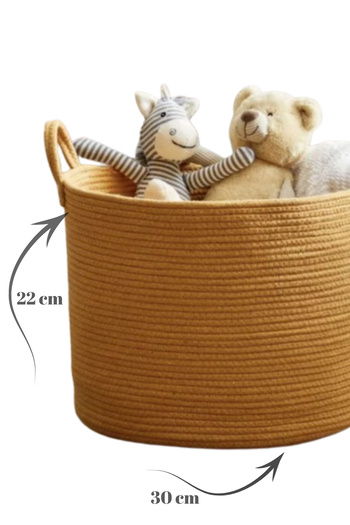 Salvia Dione Baby Kids Room Organizer Jute Toy Dirty Basket Storage Box Play Decorative Organizer Basket