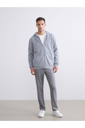 LC Waikiki Hooded Long Sleeve Men's Zippered Sweatshirt (W5)
