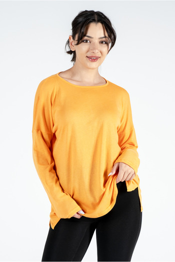Kyron Orange Knitwear Uzunkol Bluz