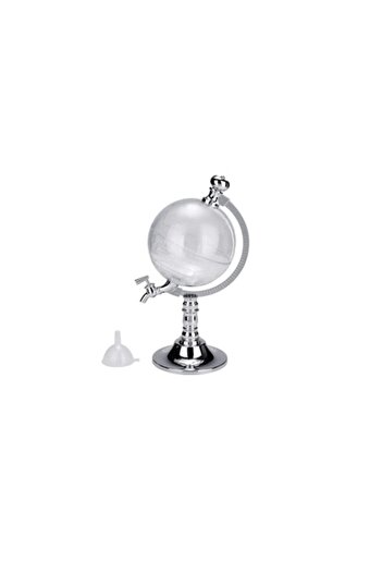 stuffix Drink Dispenser in the Shape of a Globe, 3.5L Capacity, Transparent, 24 x 42 cm
