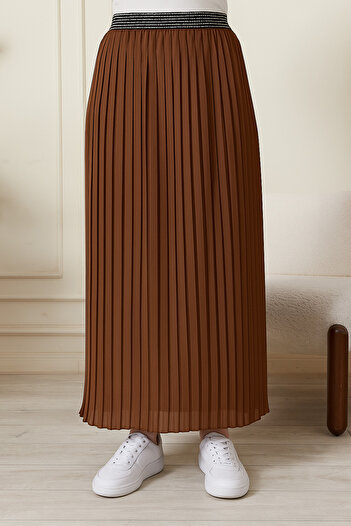 AVVER Women's Pleated Lined Chiffon Skirt