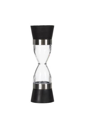 SHOPIENS Dual Transparent Spice Grinder for Salt and Pepper, with Ceramic Blades, 6 x 20 cm