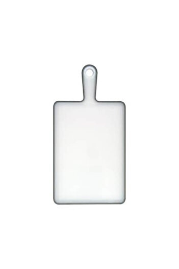 SHOPIENS Cutting Board with Handle and Anti-Slip Edge Shopiens®, White Plastic, 30 x 21 cm