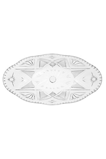 SHOPIENS Plastic Serving Tray Shopiens®, Transparent with Patterns, 31 x 17 x 6 cm