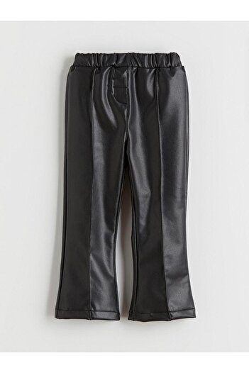 LC Waikiki Elastic Waist Leather Look Girls' Trousers (W5)
