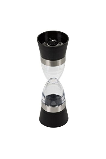 SHOPIENS Dual Transparent Spice Grinder for Salt and Pepper, with Ceramic Blades, 6 x 20 cm