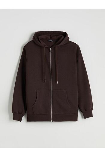 LC Waikiki Hooded Oversize Women's Thick Zippered Sweatshirt (W5)