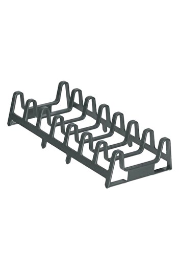 SHOPIENS Dish Drainer for Sink Shopiens® in Anthracite Color with 7 Spaces for Plates, 29 x 14 cm