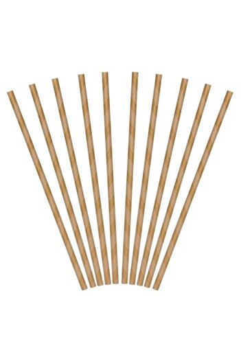 SHOPIENS Set 25 kraft paper straws Shopiens®, straight, 6 x 197 mm
