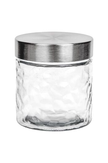 SHOPIENS Glass Jar with Threaded Metal Lid Shopiens®, 800 ml