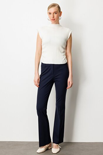 Ekol Spanish Leggings Without Pockets 1081-25K Navy Blue