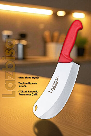 LAZBİSA Silver Serisi Mutfak Bıçak Seti Pide Börek Pizza Salata Bıçağı Günlük Kullanım HDS-60