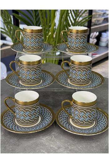 Doğudeko Lisette Lüx Porselen 6 Lı Fincan Takımı