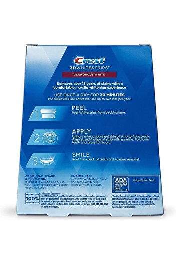 CREST Crest 3D White Luxe Whitestrips Whitening Kit, Brilliant White, 14 Treatments, (Packaging May Vary)