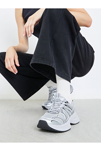 Styli Women Metallic Chunky Sneakers