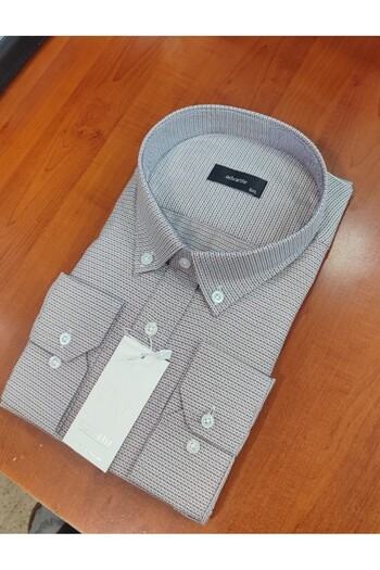 ADVANTE Güncüoğlu Battal Size Long Sleeve Pocketed Dobby Classic Men's Shirt