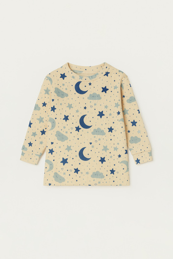 hepbaby Patterned Long Sleeve Children's Pajama Set 100% Cotton – Ages 3-6