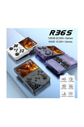 genernic Retro Handheld Game Console – 128GB Built-in 20,000+ Classic Games, 3.5" IPS Screen, Type-C Charging