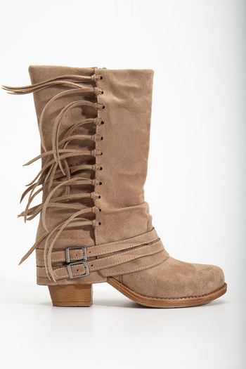 MARSEDO Γυναικείες μπότες με τακούνι Orel Mink Suede