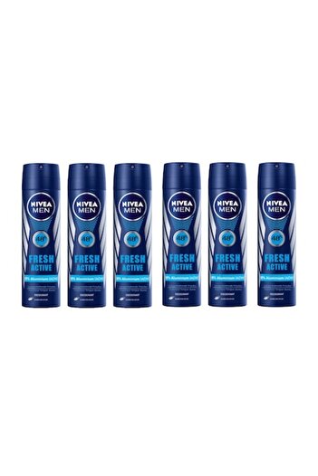 NIVEA Set 6 X Deodorante Spray Anti-Perspirant Fresh Active 150ml