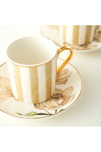 Bella Maison Blossom Porcelain 2-Piece Coffee Cup Set Beige (90 Cc)