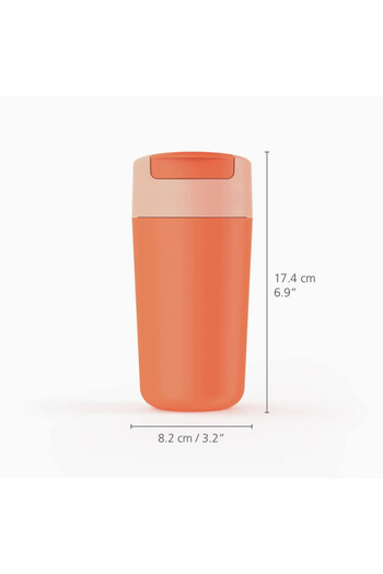 Joseph Joseph Sipp 81131 Thermos Cup, Sealable Lid, 454 ml, BPA Free, Polypropylene, Coral