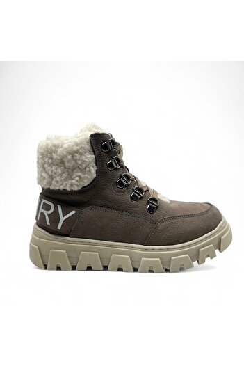 HAPPY WALK Leather and Orthopedic Sole Fur Girls' Boots