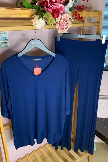 Büyük Moda Twill Camisole T-Shirt Leggings Set