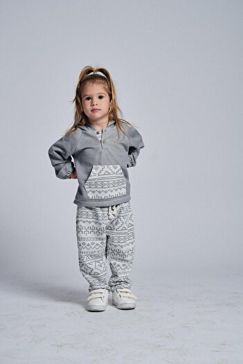 MiaBaby Ethnic Pattern Kangaroo Pocket 2-Piece Set