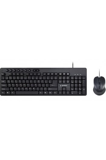 Bibilel Kit tastatura multimedia cu fir si mouse, Negru, GSM-BBL6383
