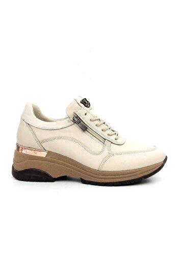 Venüs 2313081K Women's Genuine Leather Zippered Feta Heel Atom Casual Shoes